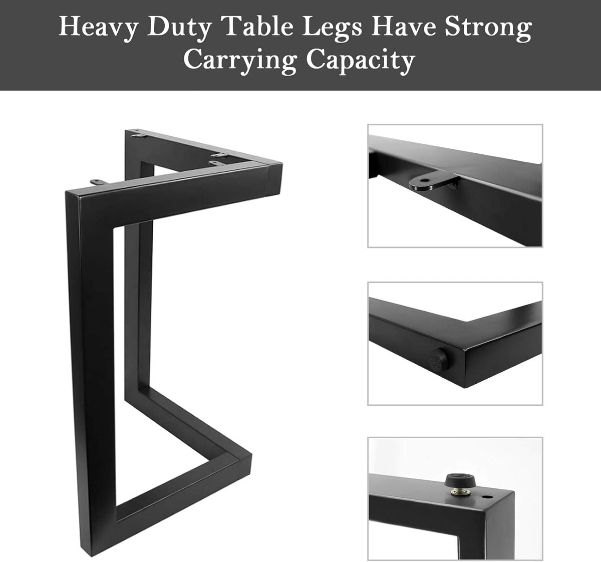 Stalen Tafelpoot Tafelpoot Industrieel 2 stuks DIY Frames Poten Voorzien van Complete Accessoires voor Meubilair voor Woonkamertafels, Werkblad Metalen