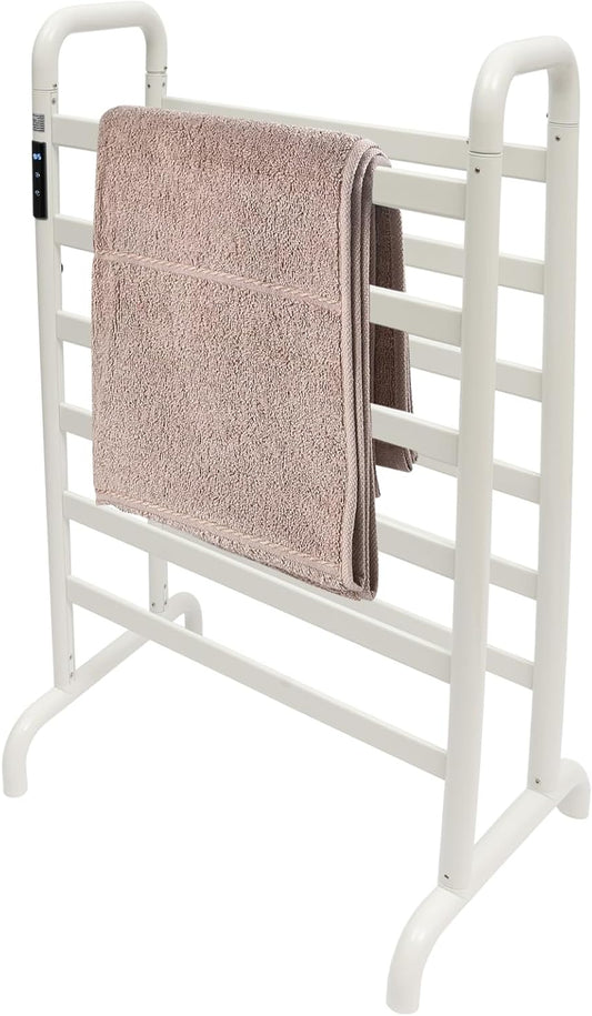Elektrische Handdoekverwarmer – Handdoekdroger – Badkamerradiator – Handdoekrek – Doucheverwarmer – Dubbele Rails – Aluminium – 180W Krachtige Verwarming – Timer en LED Touchscreen