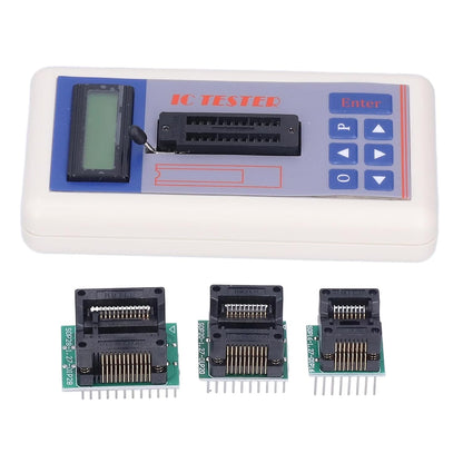 TSH‑06F Geïntegreerde Circuittester, IC-transistormeter Met 5V 3,3V AUTO-modi Gebruiksvriendelijke Transistormeter Voor Micro-elektronica-ingenieurs(Met klemmen)