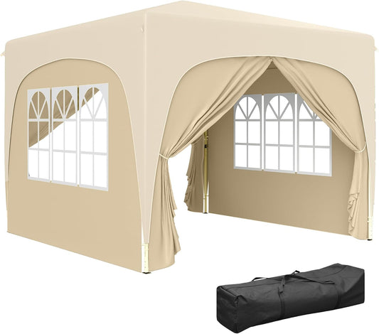 Paviljoen – Tuinpaviljoen – Partytent – Gazebo – Overkapping – 3x3 meter – UPF 50+ UV-Bescherming – Waterafstotend en Opvouwbaar