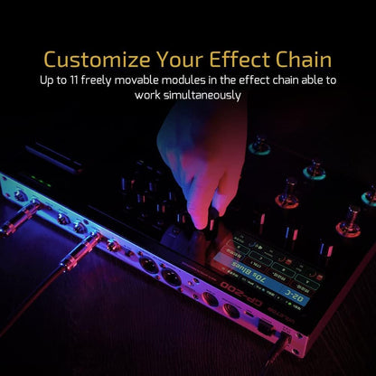Gitaar Multieffect Processor – Multieffectpedaal – Effectenpedaal – Gitaarprocessor – Modeling Pedaal – Inclusief Tas en 10 Voetschakelaar-Toppers – 140 Effecten, 45 Ampmodellen en 40 IR-Kastsimulaties – USB Audio Interface