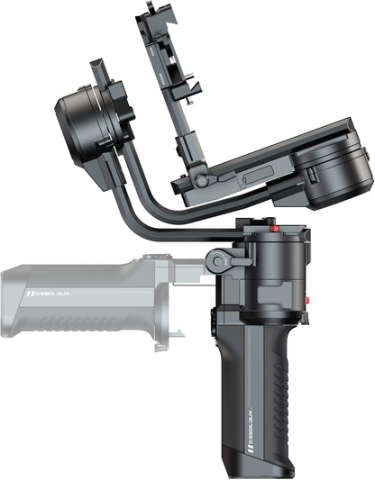Moza Aircross 3 elektronische opvouwbare 3-assige gimbalstabilisator voor spiegelloze camera's (maximaal laadvermogen (3,2 kg/7 lbs) - zwart