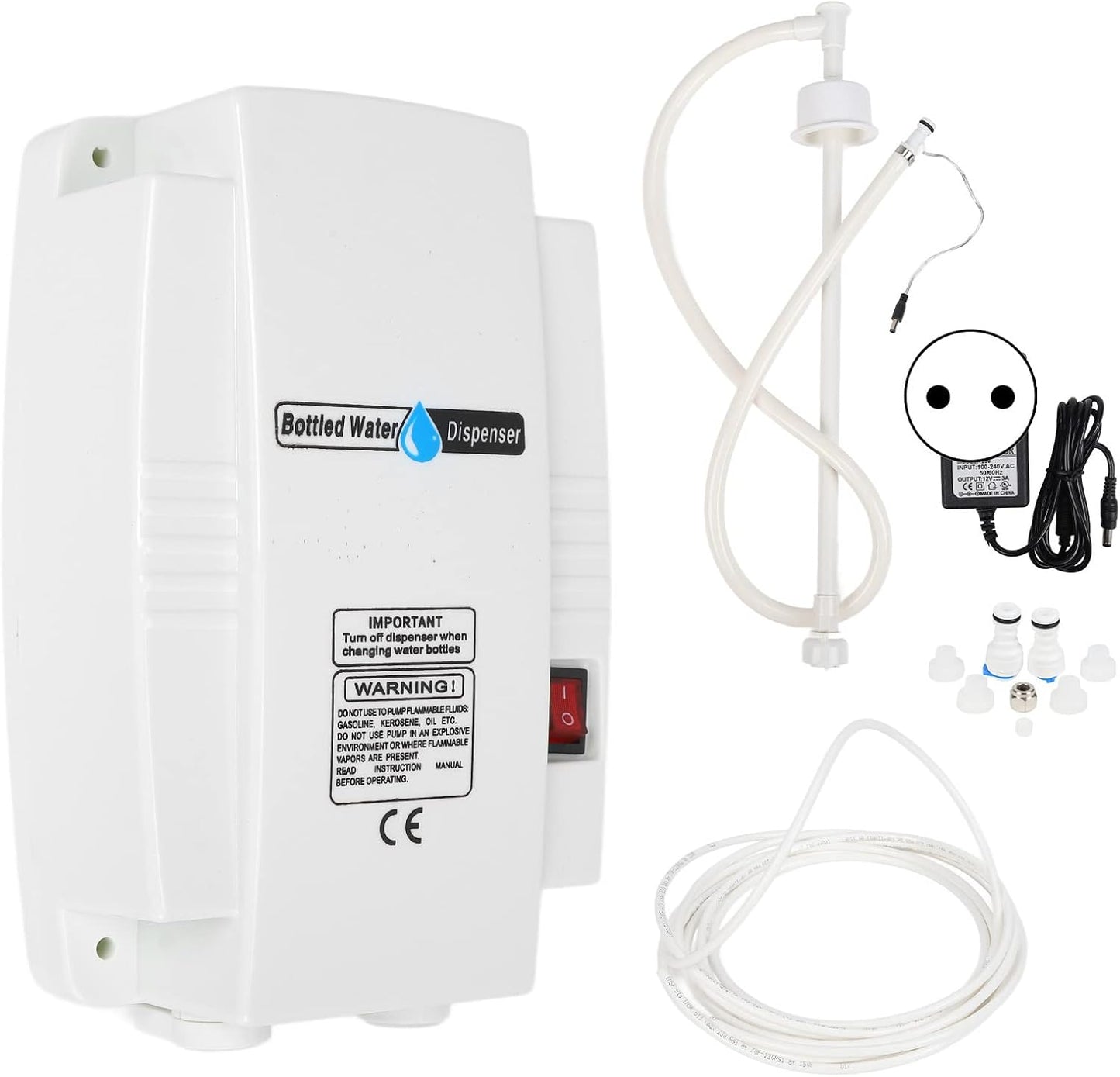 Dispenser voor Flessenwater Pompsysteem Enkele Buis Zelfaanzuigende Elektrische Doseerpompen Systemen voor Koffiemachines 100‑240VAC(EU Plug)