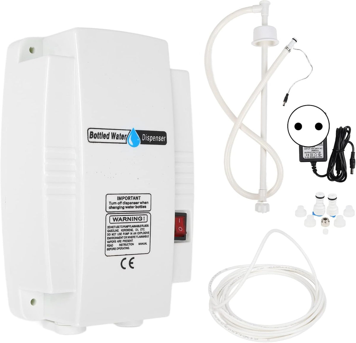 Dispenser voor Flessenwater Pompsysteem Enkele Buis Zelfaanzuigende Elektrische Doseerpompen Systemen voor Koffiemachines 100‑240VAC(EU Plug)