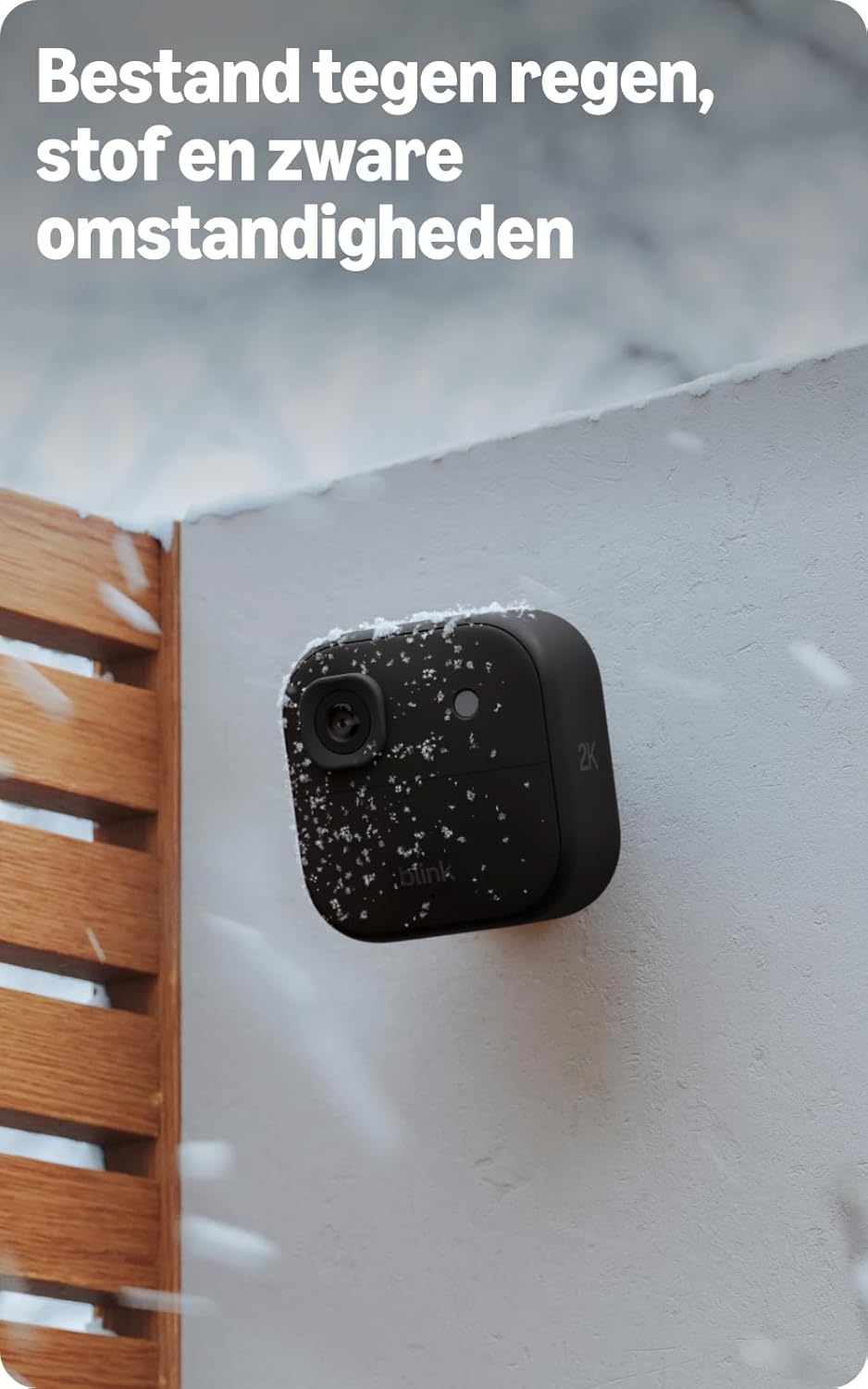 Buitencamera – Beveiligingscamera – Camerasysteem – Wifi Camera – Draadloze Camera – 3-delig Systeem Zwart – 2K Ultra HD Resolutie – Batterijduur Tot 2 Jaar