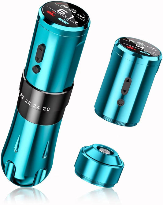 Biomaser U7 Draadloze machine, 2 stuks, 2000 mAh accu, HD-kleurenscherm, bulshless motor, 6 slagen, instelbare motor, draadloos of bekabeld, voor professionele onderzoekers