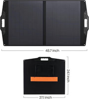Zonnepanelen met Stekker - Zonnepaneel-Oplader - Zonnepaneel - 100 W - Opvouwbare - Draagbaar - met 20-28 V DC-aansluiting - voor Krachtcentrales - met USB-A - USB-C - QC 3.0 - voor Noodgevallen buiten - Camping - Noodsituatie