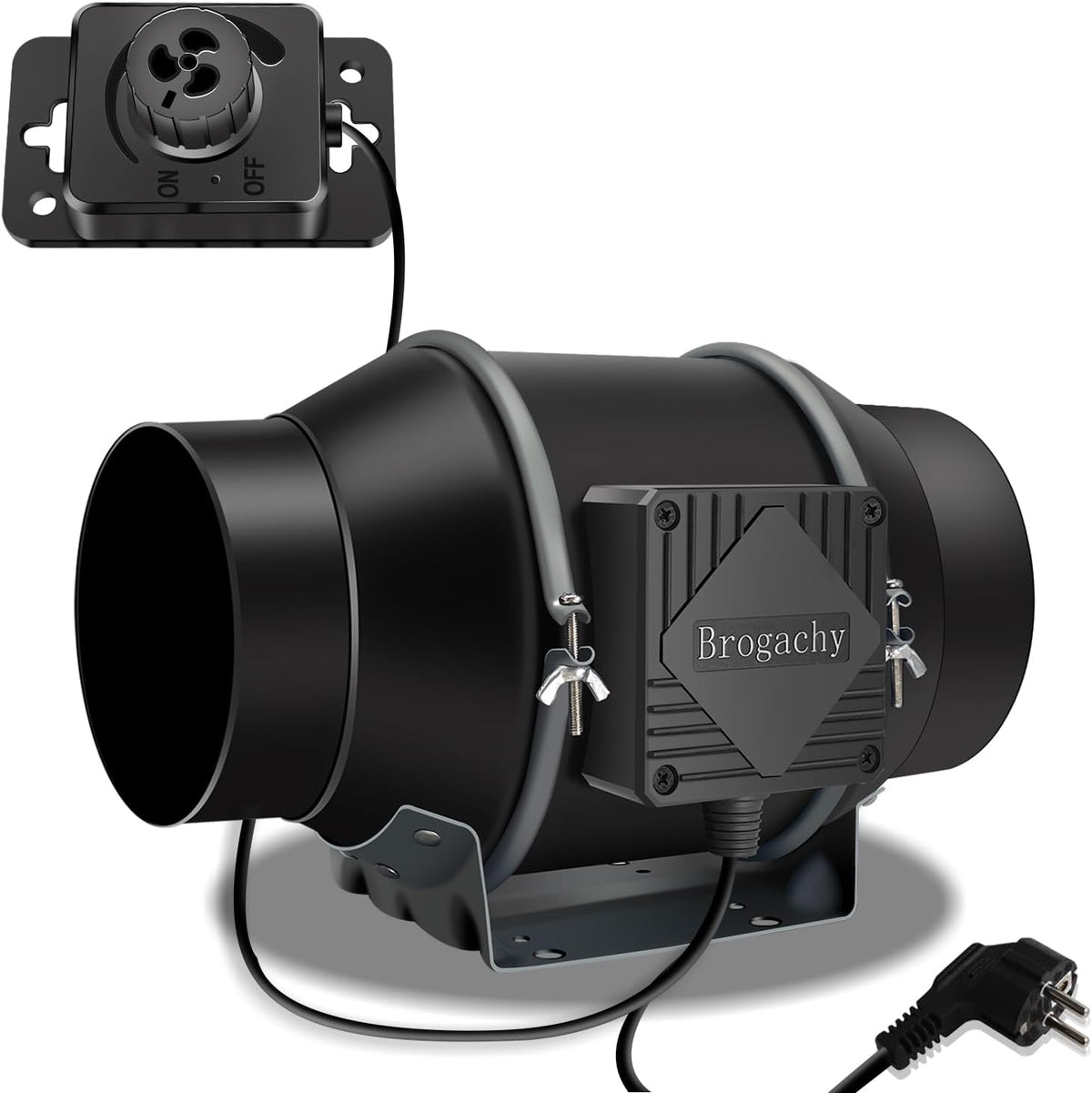 150 mm Kanaalventilator – Afvoerventilator – Buisventilator – Inline Ventilator – Traploos Regelbaar 0-100% – 60W En 689 m³/h, 32 dBA