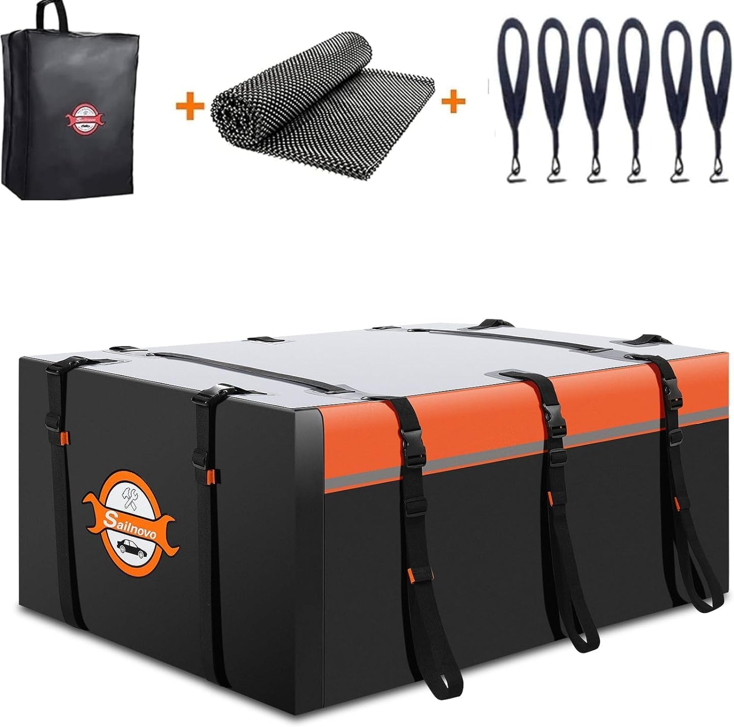 Autodaktas Softshell – Daktas – Dakkoffer – Dakbox – Dakzak – 594 Liter – Waterdicht PVC Met Antislipmat En 6 Deurhaken