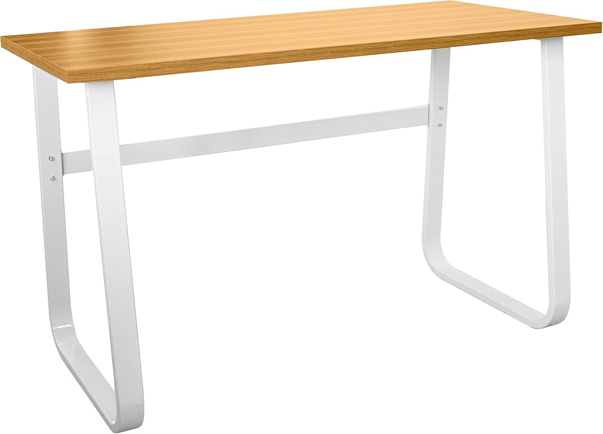Writing Table for Computer PC Table Studio Desk with Wood Shelf Industrial Style Table Wood and Metal 120 x 60 x 75 cm