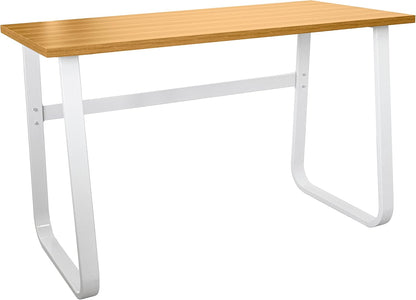 Writing Table for Computer PC Table Studio Desk with Wood Shelf Industrial Style Table Wood and Metal 120 x 60 x 75 cm