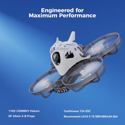 BETAFPV ELRS Meteor75 Pro P1 1S Brushless Cinewhoop Drone Quadcopter with 1080P P1 Air Unit HD VTX, Matrix 1S 3IN1 HD FC, 1102 22000KV Motor, 45mm 3-Blade Prop for FPV Cinematic, Fly Time Up to 5.5Min