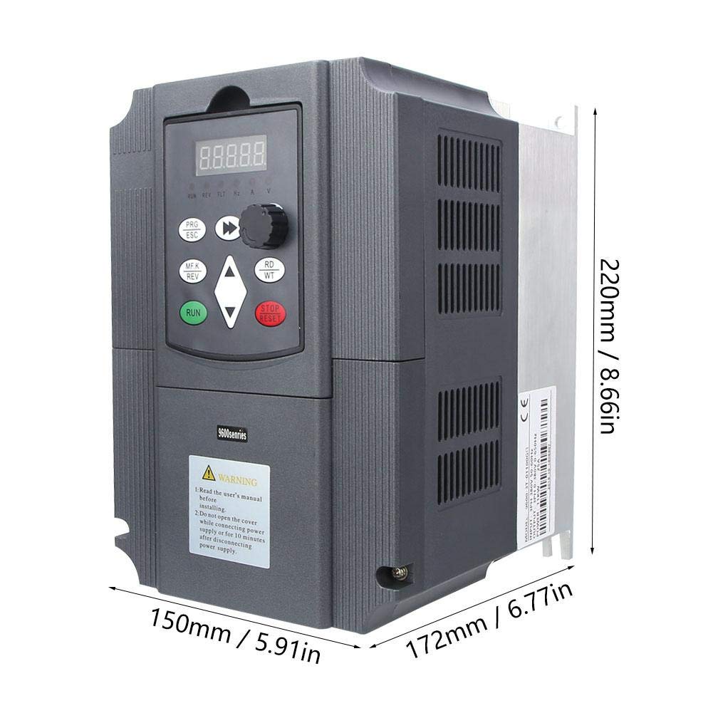 9000-3T-01100G stuurprogramma met variabele frequentie, 11KW 380V AC VFD-omvormer, 3-fase universele mini-frequentieomvormer Ingebouwde PID-controller