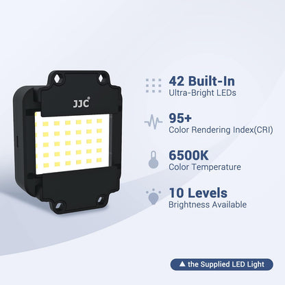 JJC ES-2 filmdigitaliseringsadapter met 6500K USB LED-verlichtingsset, scanner voor het kopiëren van negatieve films converteert 35 mm-negatieven naar digitale JPEG