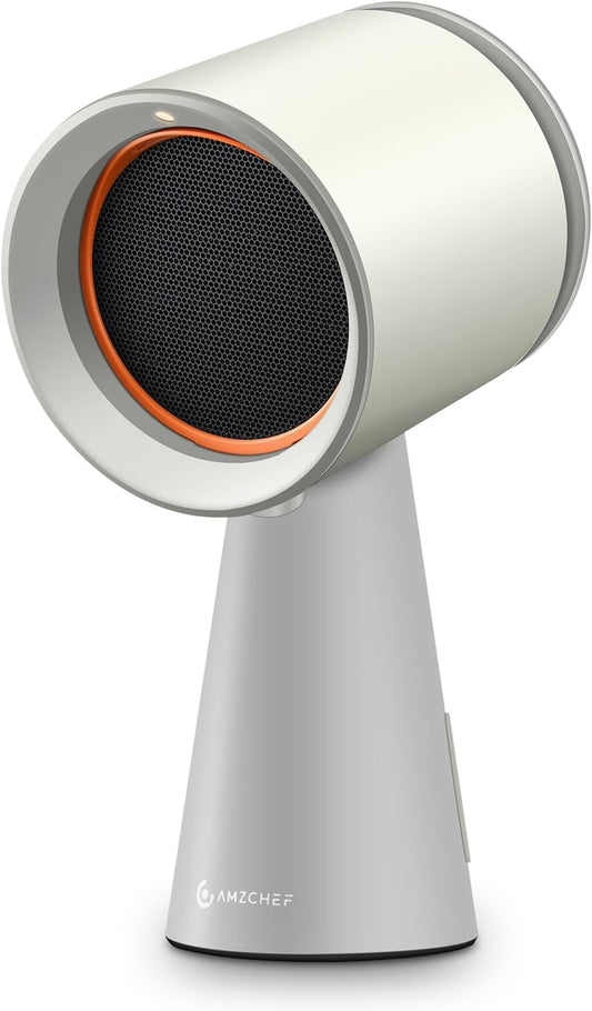 AMZCHEF Mobiele afzuigkap, draagbare afzuigkap, geen installatie met 3 snelheidsmodi en meerdere filtersystemen, ledlicht, grote olieopvangbak, geluidsarm (wit)