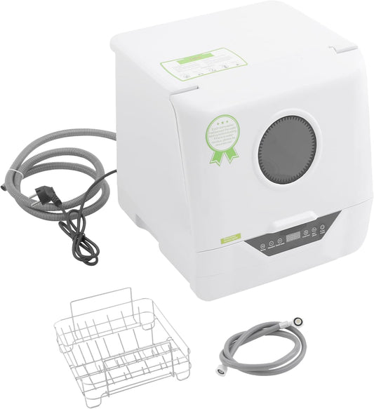 Elektrische tafelvaatwasser, 800 W, 6 l, mini-vaatwasser, draagbare tafelvaatwasser, kleine vaatwasser, vrijstaande vaatwasser, voor woningen en campers - QUORE