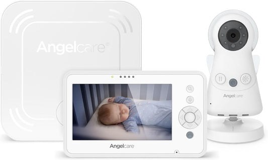 Angelcare - Babyfoon Video met AC25 Motion Monitor - 4,3" scherm & HD camera - Nachtlampje & Slaapliedjes - Bereik tot 150 meter