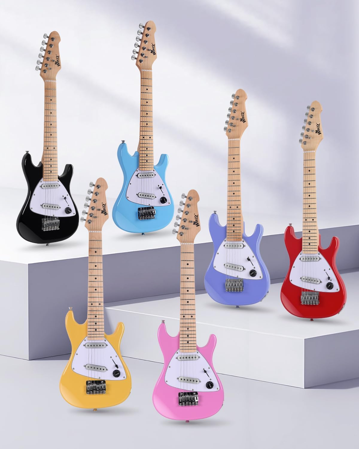 Winzz 30 "Kinderen Elektrische Gitaar Beginner Elektrische Gitaar Set voor Kinderen (Blauw)