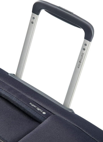 Samsonite Base Boost - Zachte bagagekoffer van 78 cm groot, trolleykoffer met 4 wielen, TSA-slot, licht en uitbreidbaar, 105 l, Blauw (Navy Blue)