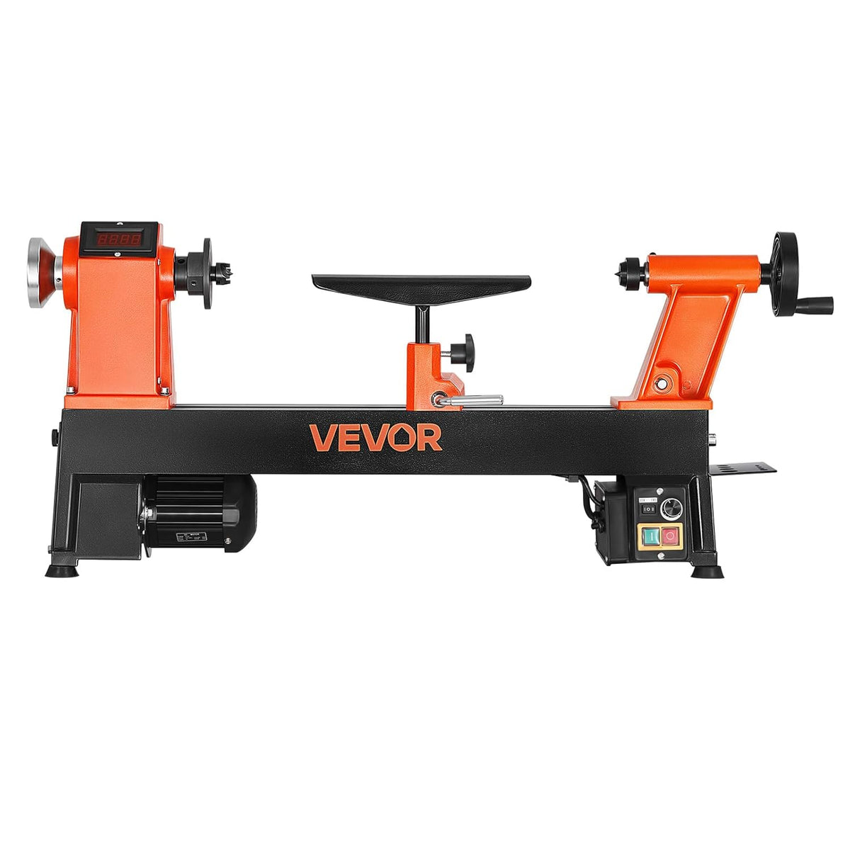 VEVOR Lathe 1 PS/750 W, Variable Speed Lathe from 0 to 3800 rpm, Lathe 304 x 465 mm Workbench Lathe for Beginners and DIY Woodworking