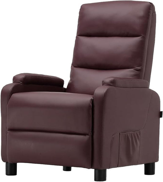 Verstelbare Relaxstoel – Fauteuil – Loungestoel – TV Stoel – Zithoekstoel – Draagkracht 150 kg – Comfortabele PU Bekleding Bruin
