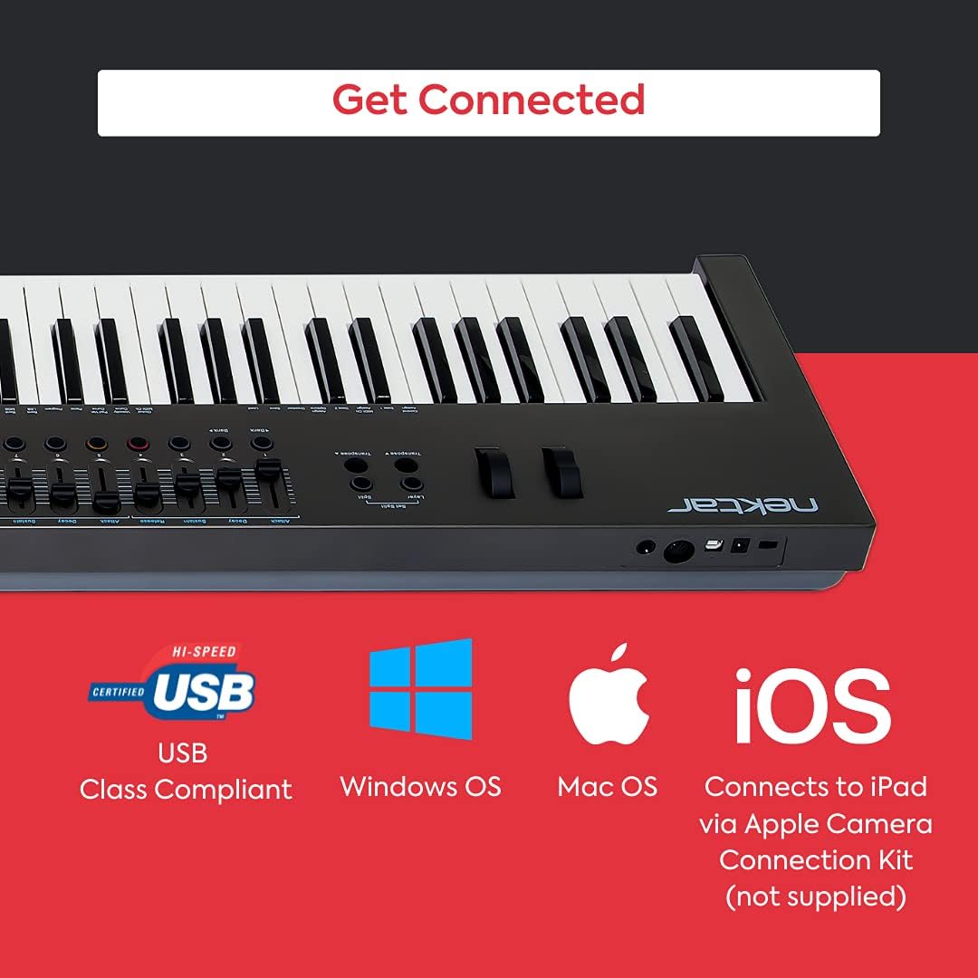 Nektar Impact LX88 + USB MIDI Keyboard Controller met Nektar DAW integratie