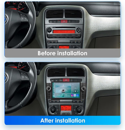 Ossuret Autoradio voor Fiat Grande Punto Linea (2007-2012), 7 Inch Android 13 Touchscreen 2+32GB GPS Navigatie met Carplay Android Auto WiFi Bluetooth USB Stuurwielbediening