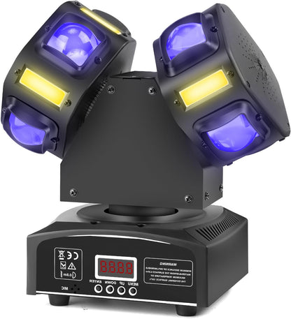 Moving Head LED Stage Light – Discolamp – Partyverlichting – DJ Licht – Podiumlicht – 120W RGBW LED + Stroboscoop – DMX512 Muzieksynchronisatie
