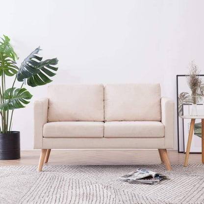 Gecheer Sofa bed, 2-Seater, Lounge Sofa with Back Cushion, Seat Cushion, Two Seater Sofa, Fabric Sofa, Living Room Sofa, Upholstered Sofa, Bed, Guest Bed, 116 x 70 x 73 cm (W x D x H) - QUORE