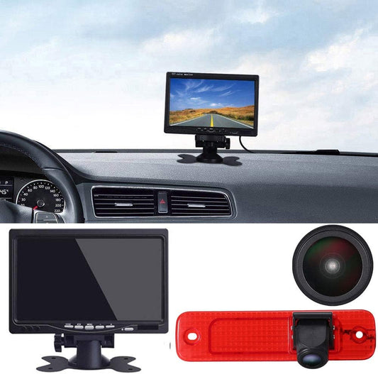 「Achteruitrijcamera, transportster + 7 inch TFT LCD-beeldscherm, monitor: remlicht auto dak achteruitrijcamera voor Ford Transit achterdeur, Transporter Van 3 bouwjaar 04.2006-01.2009/Transit MK7 Tourneo/Furgon MK4