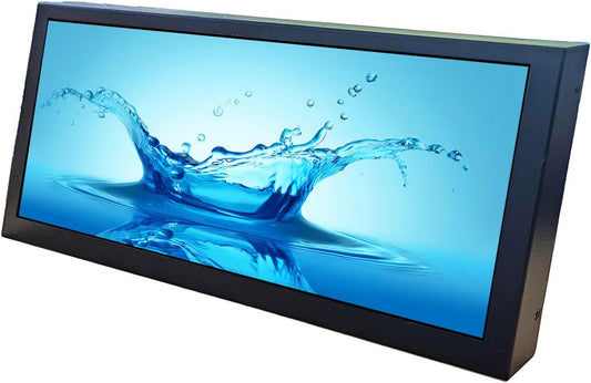 Uitgerekte LCD-monitor – Breedbeeldscherm – Reclamedisplay – PC-Behuizingsmonitor – DIY-Monitor – 12,3 Inch IPS 1920 x 720, 700 Nits – Android 11 Met Autoplay En Autocopy