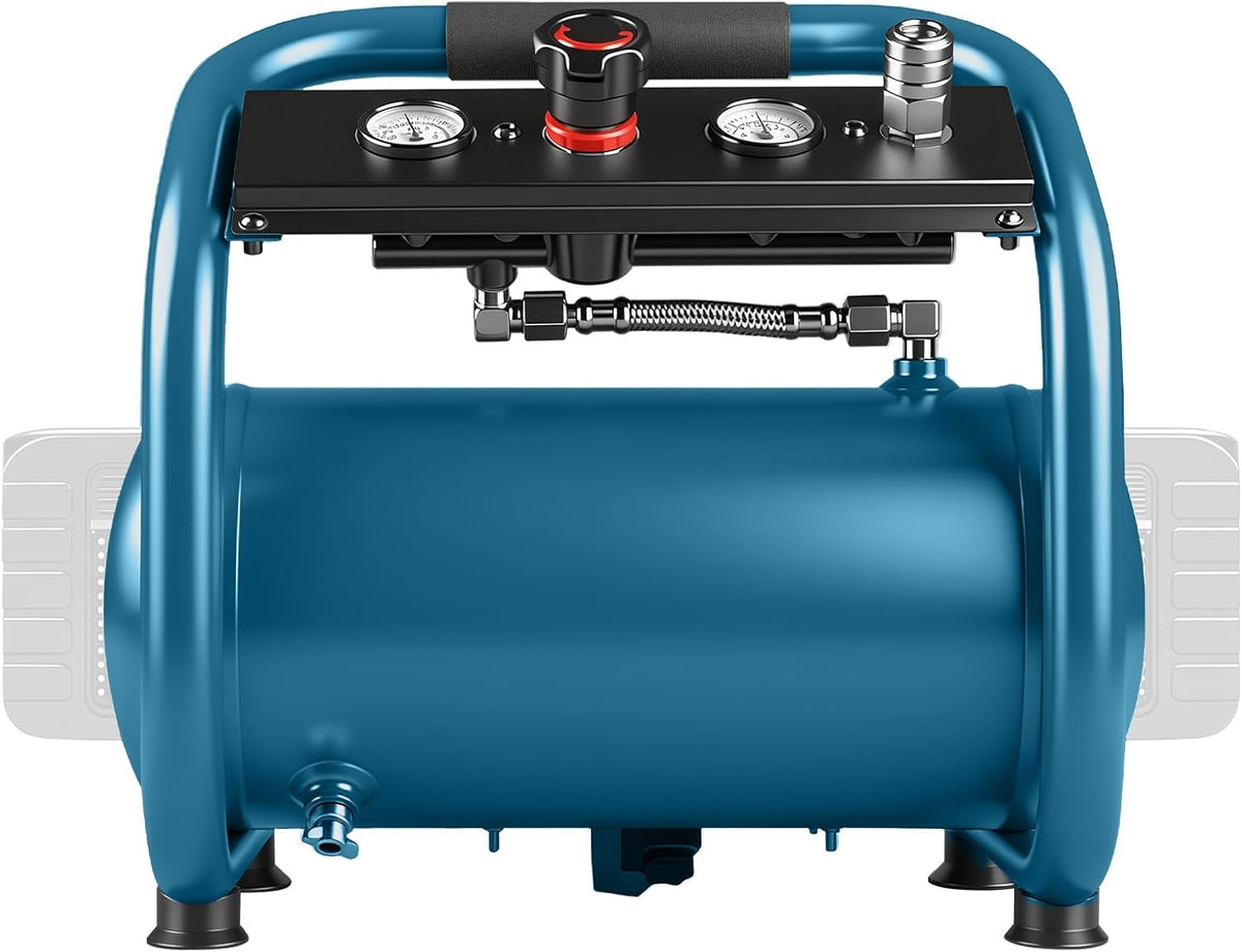 Accucompressor – Persluchtcompressor – Kleine Compressor – Luchtcompressor – Draagbare Compressor – 7,5 Bar Werkdruk – 9 Liter Gasflescapaciteit