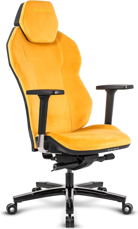 Quersus Gaming ICOS.1.2 Yellow Canary stoel, faux leer, geel, universeel
