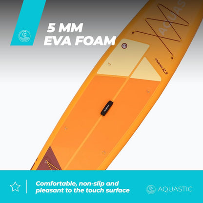 <font dir="auto" style="vertical-align: inherit;"><font dir="auto" style="vertical-align: inherit;">        AQUASTIC Touring Inflatable SUP board, touring profile, Drop Stitch Lite + stiffness and lightness, 2600 g/m² single-layer PVC, 381 × 76 × 15 cm, 3