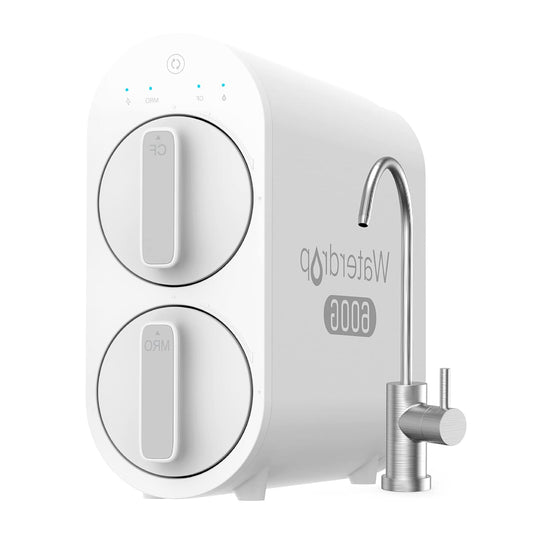 Waterdrop RO Water Filtration System With Reverse Osmosis, 2271 Liter, 2:1 Pure For Draining, Tankless, Composite Multistage, FCC Listing, Brushed Nickel Base, WD-G2P600-W - QUORE