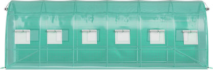 VEVOR Arched roof greenhouse 6.1 x 3 x 2.1 m film greenhouse galvanised steel frame and PE tarpaulin greenhouse tunnel waterproof and UV-resistant tomato greenhouse ideal for growing vegetables flowers