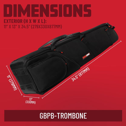 Gator Cases Allegro Series Pro gigbag voor trombones met en zonder kwartventiel, zwart (GBPB-TROMBONE)