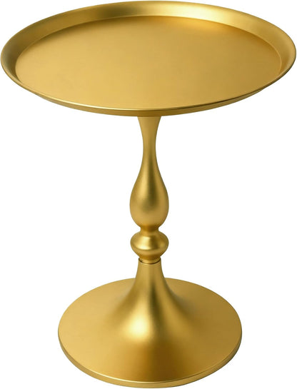 Bijzettafel van metaal (2 stuks) – elegant en minimalistisch design voor woonkamer, slaapkamer of thuiskantoor, ronde bijzettafels voor banken