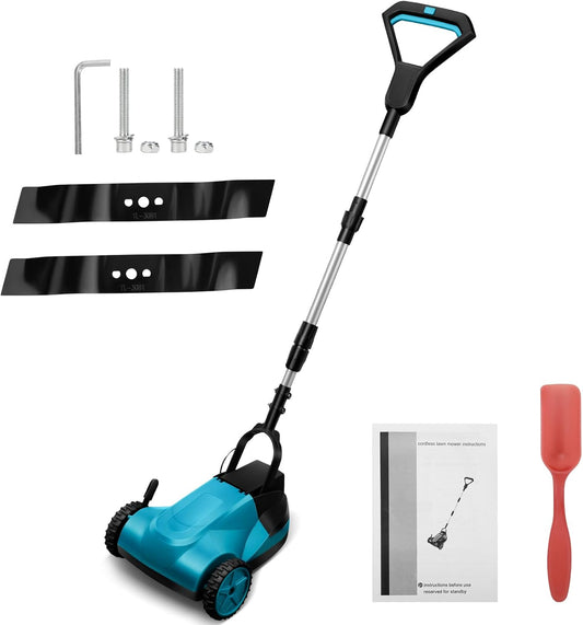 Accugrasmaaier, compatibel met Makita 18V-accu (zonder accu), borstelloze handgrasmaaier voor gazons tot 50 m², maaibreedte 21 cm, 3 instelbare maaihoogte 26 mm/41 mm/56 mm