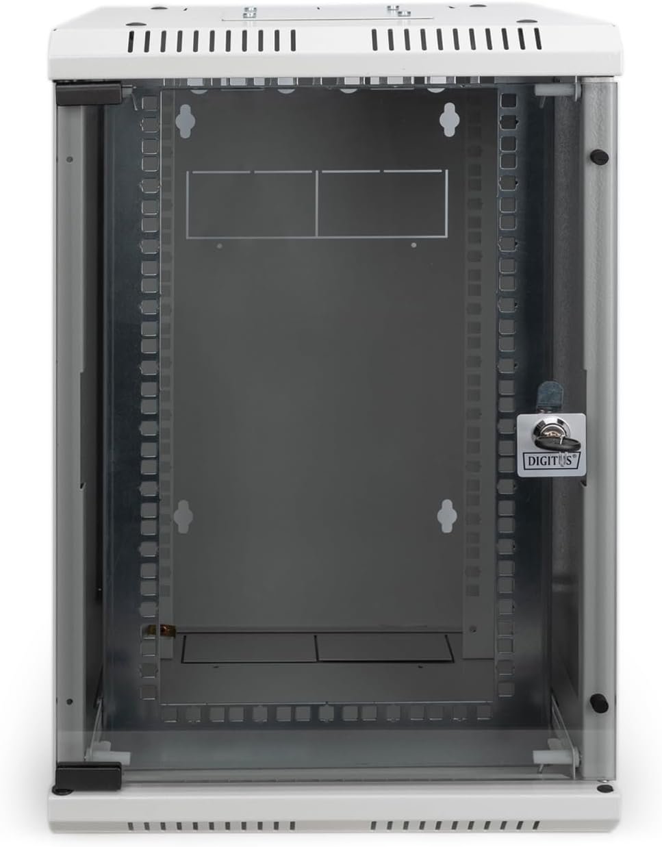 DIGITUS Netwerkkast 10“ / 19” - Wandmontage - 10 inch (10 HE horizontaal) of 19 inch (5 HE verticaal) - Grijs