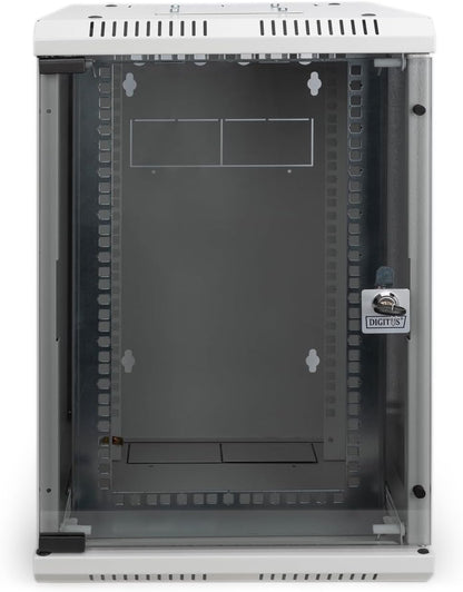 DIGITUS Netwerkkast 10“ / 19” - Wandmontage - 10 inch (10 HE horizontaal) of 19 inch (5 HE verticaal) - Grijs