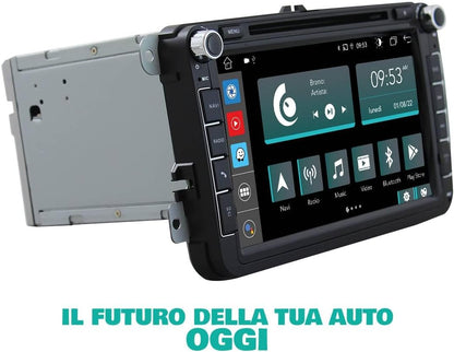 Autoradio Volkswagen Golf Sharan Tiguan – Multimedia Systeem – Infotainment – Navigatie Systeem – Touchscreen Radio – 8 Inch Scherm – 8-Core Processor – Apple CarPlay & Android Auto