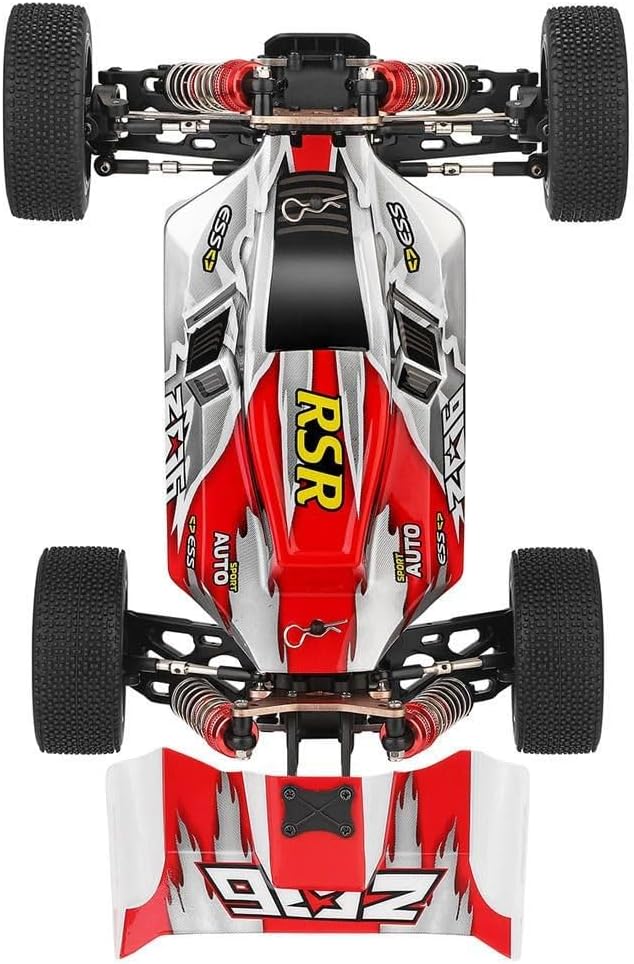 Goolsky XKS 144001 op afstand bestuurbare auto, 60 km/u, hoge snelheid, 1/14, 2,4 GHz, Buggy 4WD RC raceauto met drift RTR (groen)