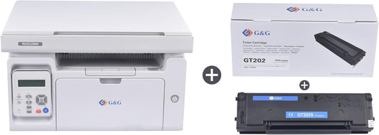 G&G M2022NW Laser Printer, Multifunction Device with Printer, Scanner and Copier, Black and White, Wi-Fi (22-23 pm)