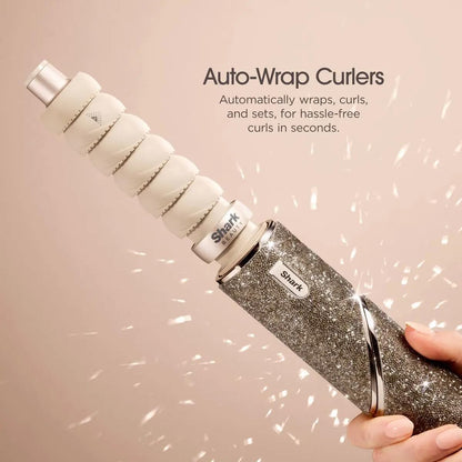 Shark FlexStyle Sparkle Limited Edition Gold Diamond 5-in-1 haarstyler en -droger met krultang, paddleborstel, ovale borstel, concentrator, diffuser, opbergdoos, zonder schade door hitte HD446JSEU