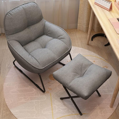 Fauteuil – Loungestoel – Relaxstoel – Leunstoel – Zetel – Gestoffeerde Zitting – Inclusief Voetenbank – Modern Design