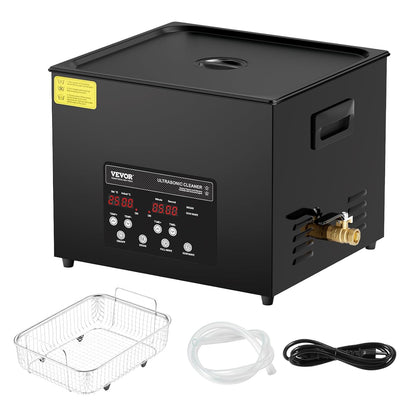 VEVOR Ultrasone reiniger, 15 l, digitale ultrasone reinigingsmachine, 360 W, met delicate modus, industriële 40 kHz ultrasone reiniger met timer en sieradenverwarming