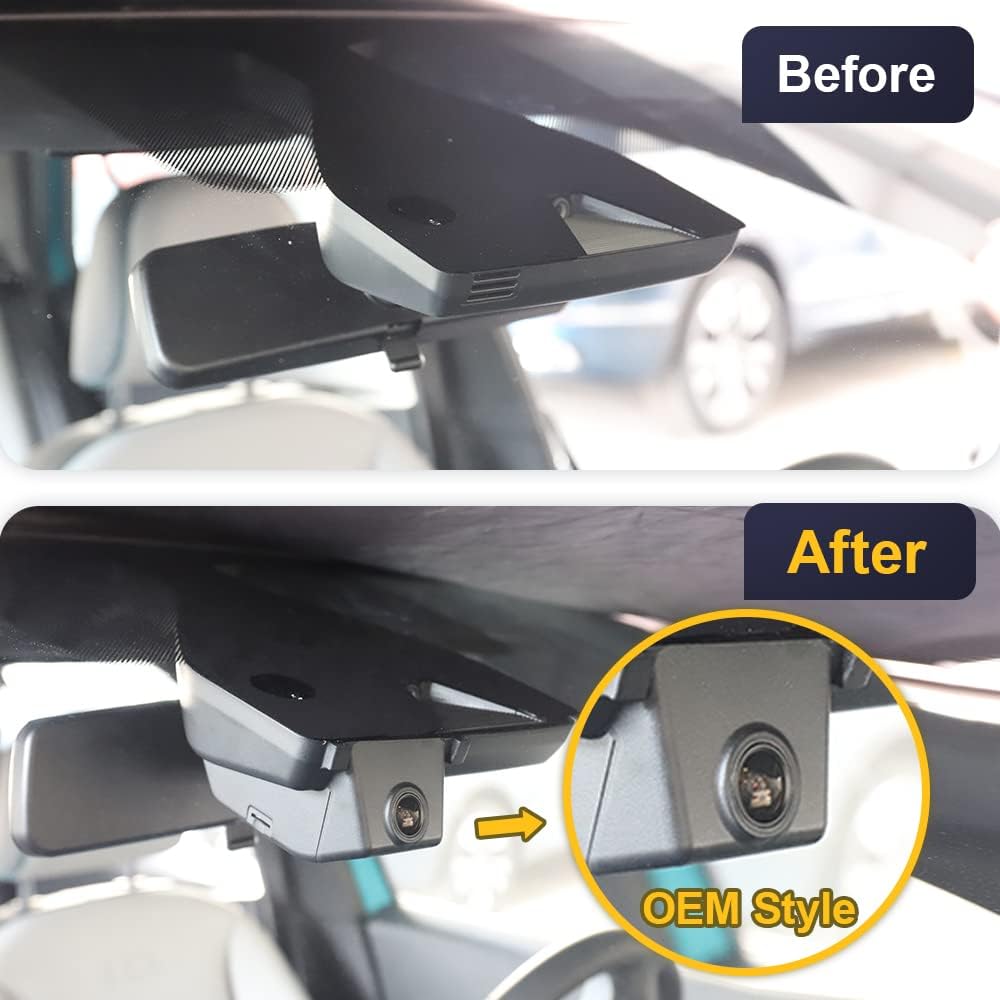FITCAMX Dash Cam Compatibel met VW ID.3 2022 2021 2020 / Cupra Born, 4K Volkswagen OEM-stijl autorecorder ingebouwde WiFi, 2160P UHD-video, nachtzicht, G-sensor, met 64GB-kaart