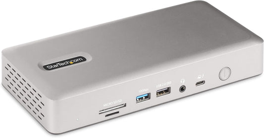 StarTech.com Universeel USB4 & Thunderbolt 4 Docking Station, Quad Display op Windows, Dual Display op MacBook, HDMI DP Dock met 98W Laptop Charging