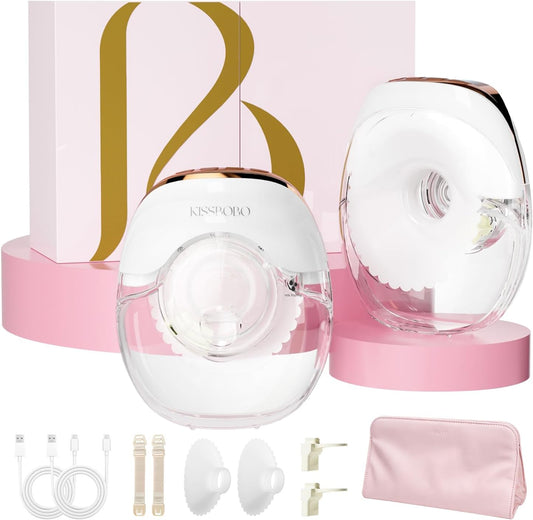 K8 Dubbele Elektrische Handsfree Borstkolf, Ultradun En Handsfree, 3 Standen En 8 Niveaus, Draagbare En Superstille Borstkolf Voor Discreet Kolven (Wit 2 Stuks)